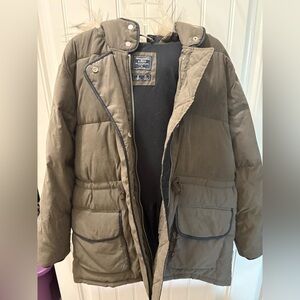 Abercrombie & Fitch Olive and Navy Men's Windbreaker Jacket